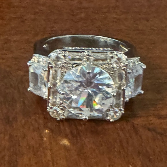 5 Ct Round Simulated Diamond Cluster Bling, Iced Out, Unisex, Badass Ring Sz 9 - Picture 8 of 13